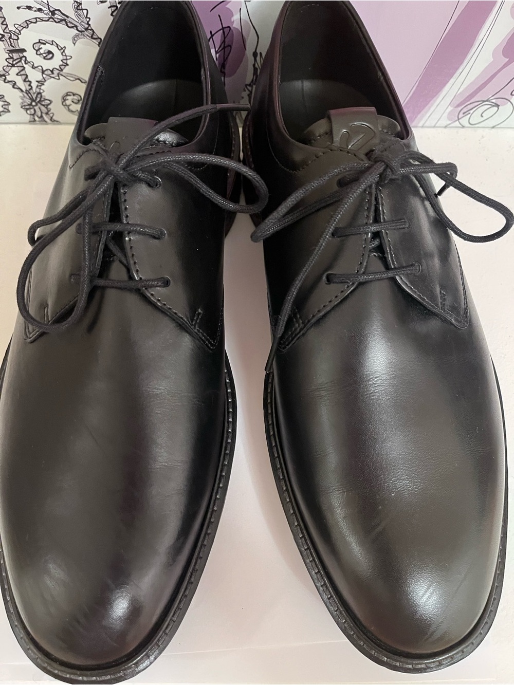 ECCO ST.1 Hybrid Phorene Men's Leather Derby Dress Shoes Sz EU 44 (US 10-10.5)